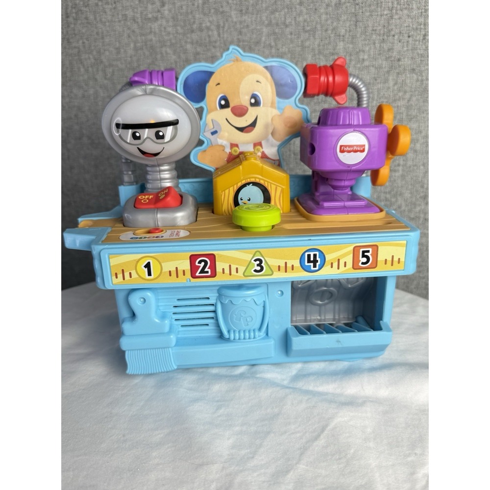 Fisher-Price Laugh And Learn Busy Learning Tool Bench Toy - WORKS!‎